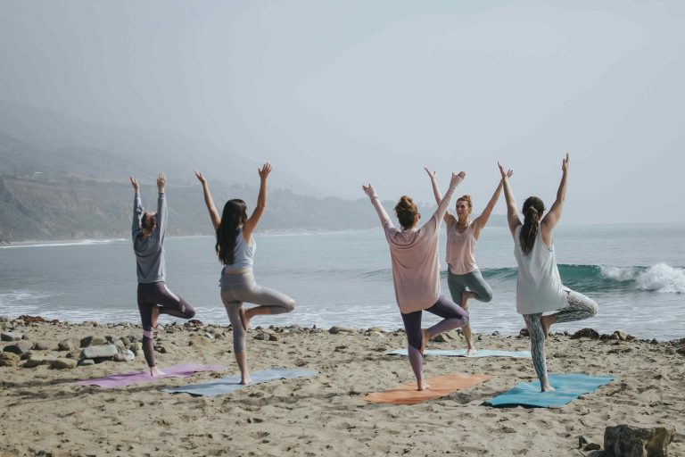 People doing yoga